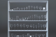 Glasses and bottles collection, a Furniture 3D Model by RC graphics (Thumbnail 5 of 6)