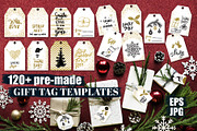 Christmas Gift Tag Templates, a Card Template by OlgaRom (Thumbnail 1 of 7)