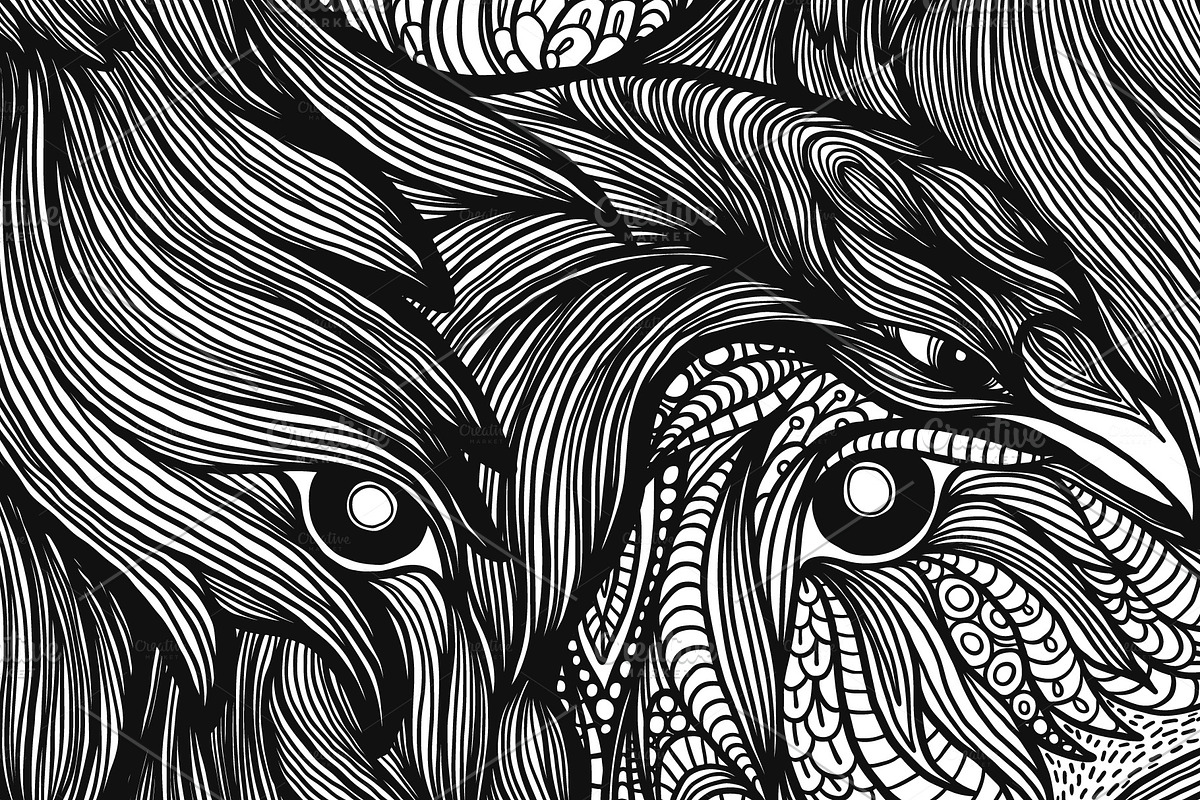 Wolf and Raven, an Animal Illustration by Apolinarias Art (Photo 5 of 5)