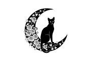 Cat on Crescent Moon Bundle, an Illustration by jahid234 (Thumbnail 17 of 31)