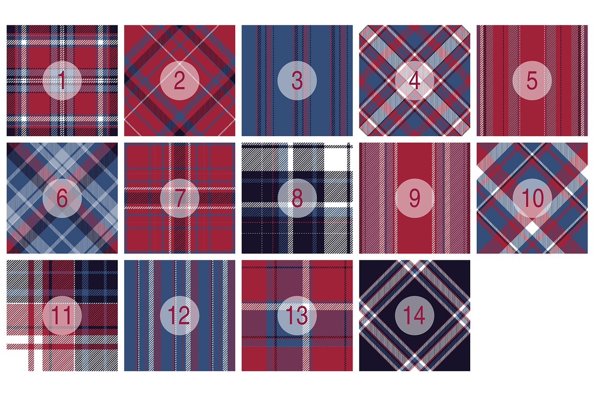 #78 British Plaids in Blue & Red, a Pattern Graphic by Plaid4You (Photo 2 of 9)