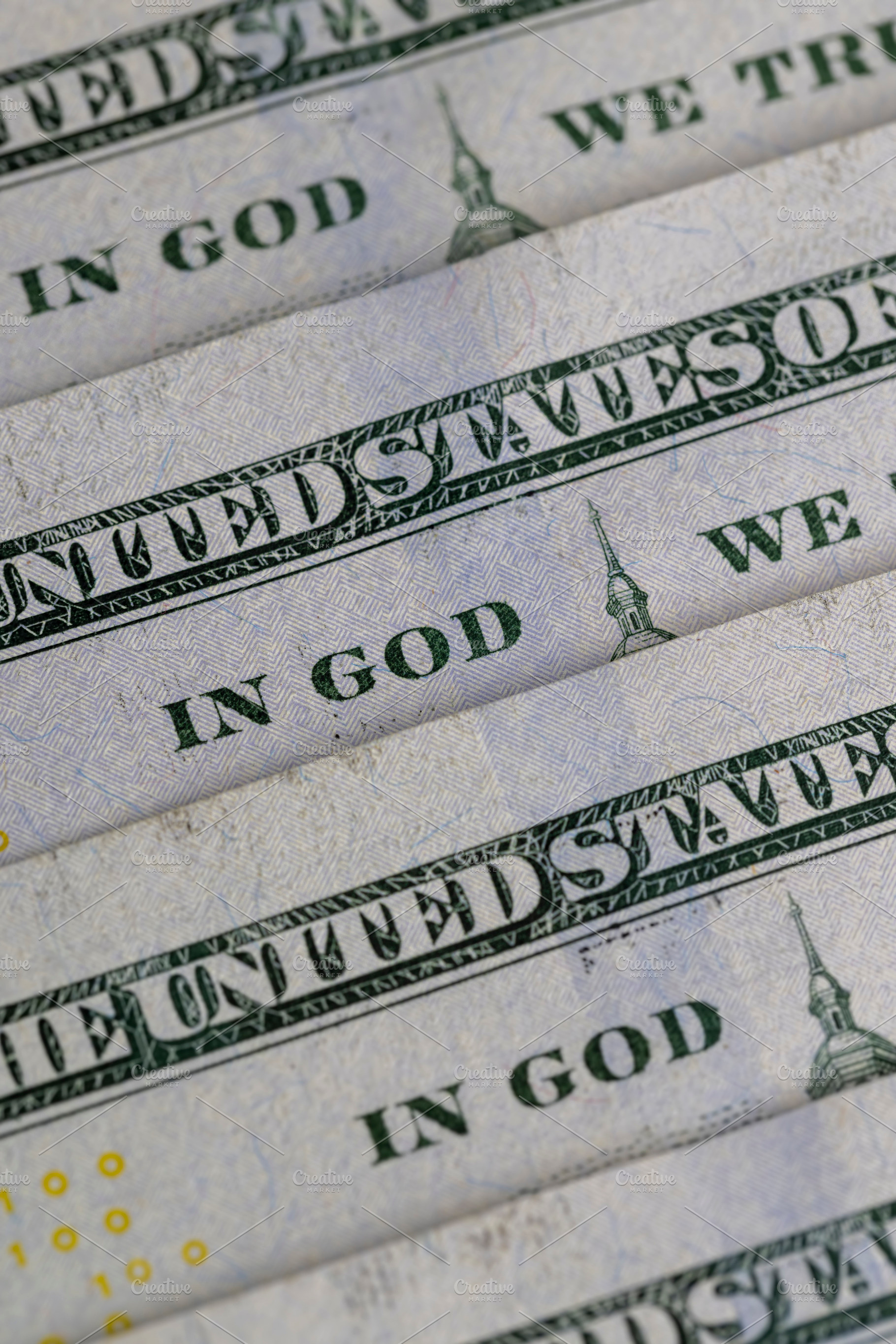 details of a genuine American banknote with a face value of one hundred US doll, a Photo by rsoollAI