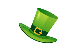 Leprechaun hat for St. Patrick's day, an Object Illustration by Elen_Art