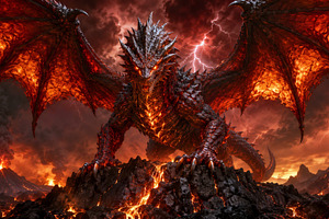 Majestic Fire Dragon