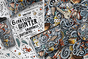 6 Winter Cartoon Seamless Patterns, a Pattern Graphic by BALABOLKA (Thumbnail 2 of 7)