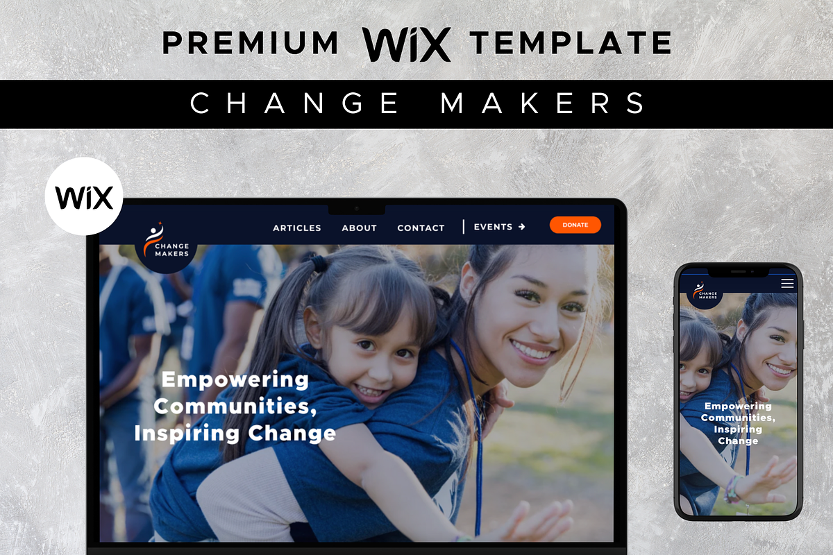 Premium Wix Template NGO / Charity, a Wix Template by bitemarketing (Photo 2 of 8)