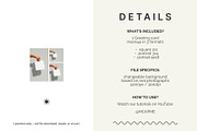 One square 1x1 greeting card mockup, a Merchandise Mockup by MCKP*ME (Thumbnail 2 of 5)