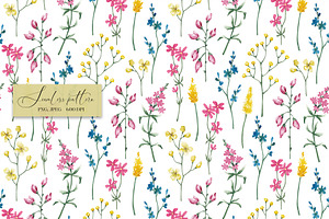 Wildflowers Summer Floral Pattern