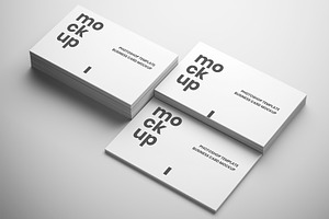 3 In 1 Business Cards Mockup