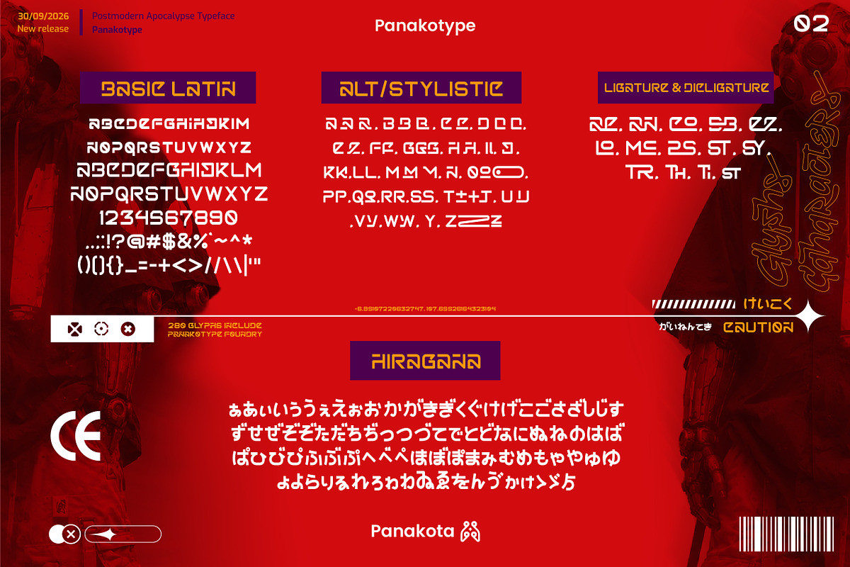 Antropic sci-fi Typeface, a Sans Serif Font by panakota studio (Photo 3 of 7)