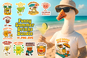 Funny Summer Drinks SVG PNG, a Food Illustration by LaVika (Thumbnail 1 of 6)