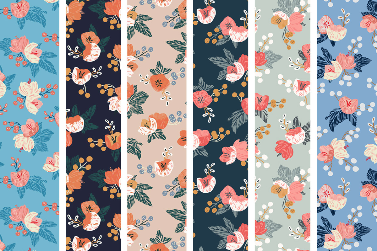 Ivy & Bloom - Seamless Patterns, a Pattern Graphic by Petite Salade (Photo 3 of 4)