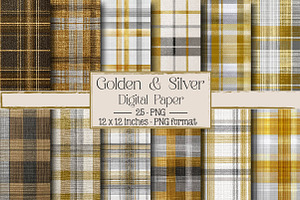 Golden & Silver Fabric Patterns, a Texture Illustration by DreamPrint404