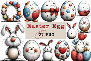 Happy Easter Egg Clipart, an Illustration by Libby Wishes