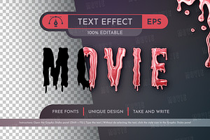 Blood Movie Editable Text Effect