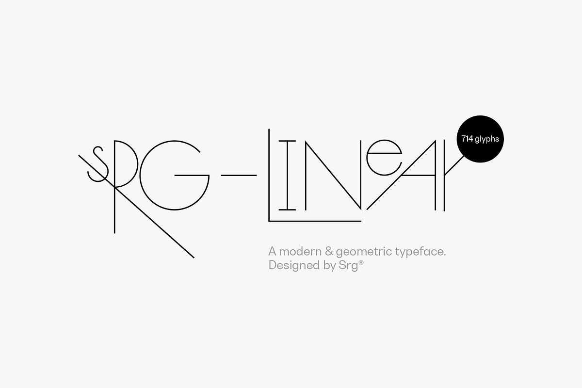 Srg Linear - Geometric typeface