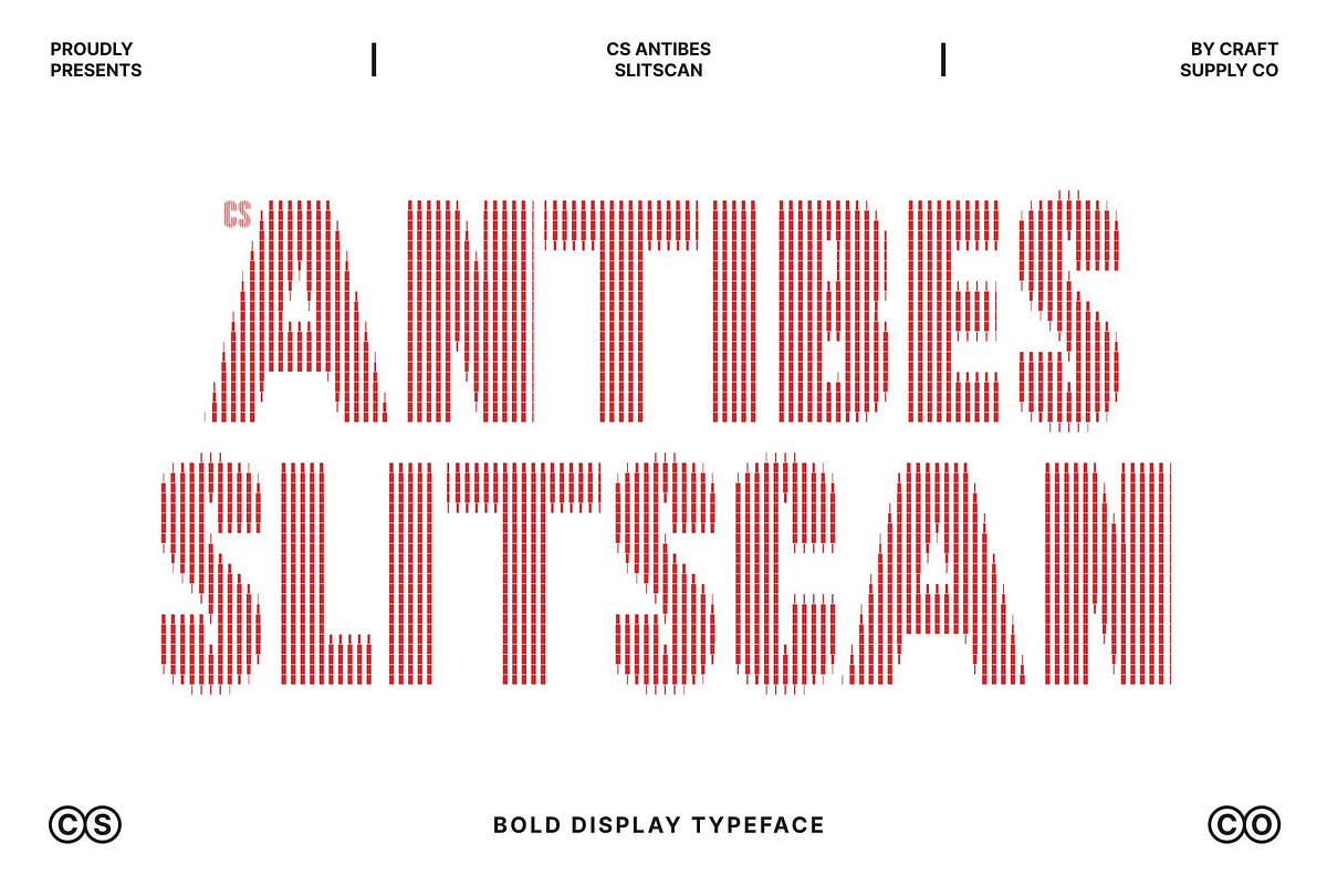 CS Antibes Slitscan, a Sans Serif Font by Craft Supply Co. (Photo 1 of 8)