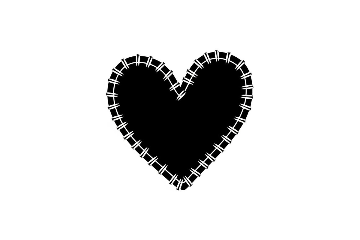 Stitched Heart Silhouette Vector Bun, an Illustration by Designs_River (Photo 8 of 41)