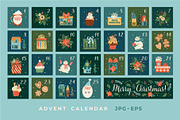 December Advent Calendar & clipart, a Decorative Illustration by Nadia Grapes (Thumbnail 3 of 5)