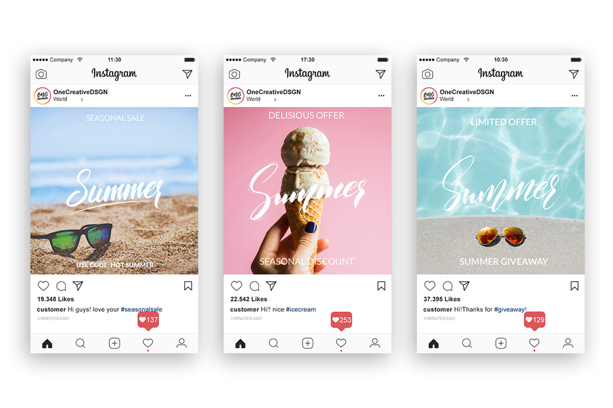 Insta Summer Templates, a Social Media Template by Max Letters (Photo 2 of 4)