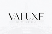 Valuxe  - Minimal & Elegant, a Sans Serif Font by Tammami (Thumbnail 1 of 12)