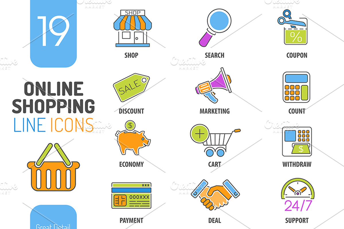 Business Online Shopping Icons, a Finance Illustration by TAlex (Photo 5 of 6)