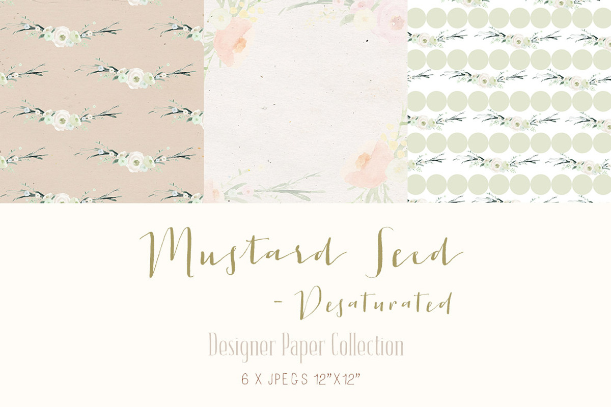 Papers - Mustard Seed Desaturated, a Pattern Graphic by Create The Cut (Photo 2 of 4)