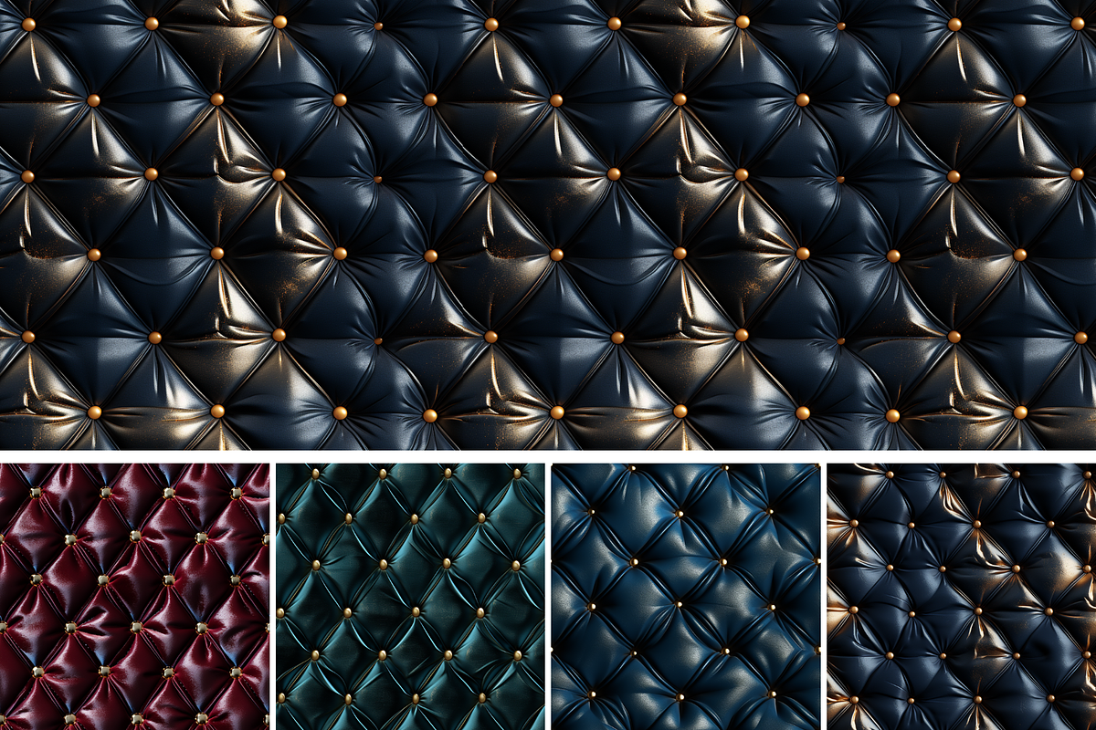Tufted Leather Seamless Patterns, a Pattern Graphic by Digidz (Photo 2 of 5)