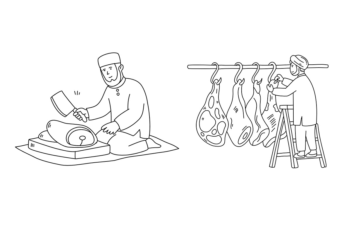 eid al adha hand drawn set, a Seasonal Illustration by foxndeer (Photo 2 of 4)