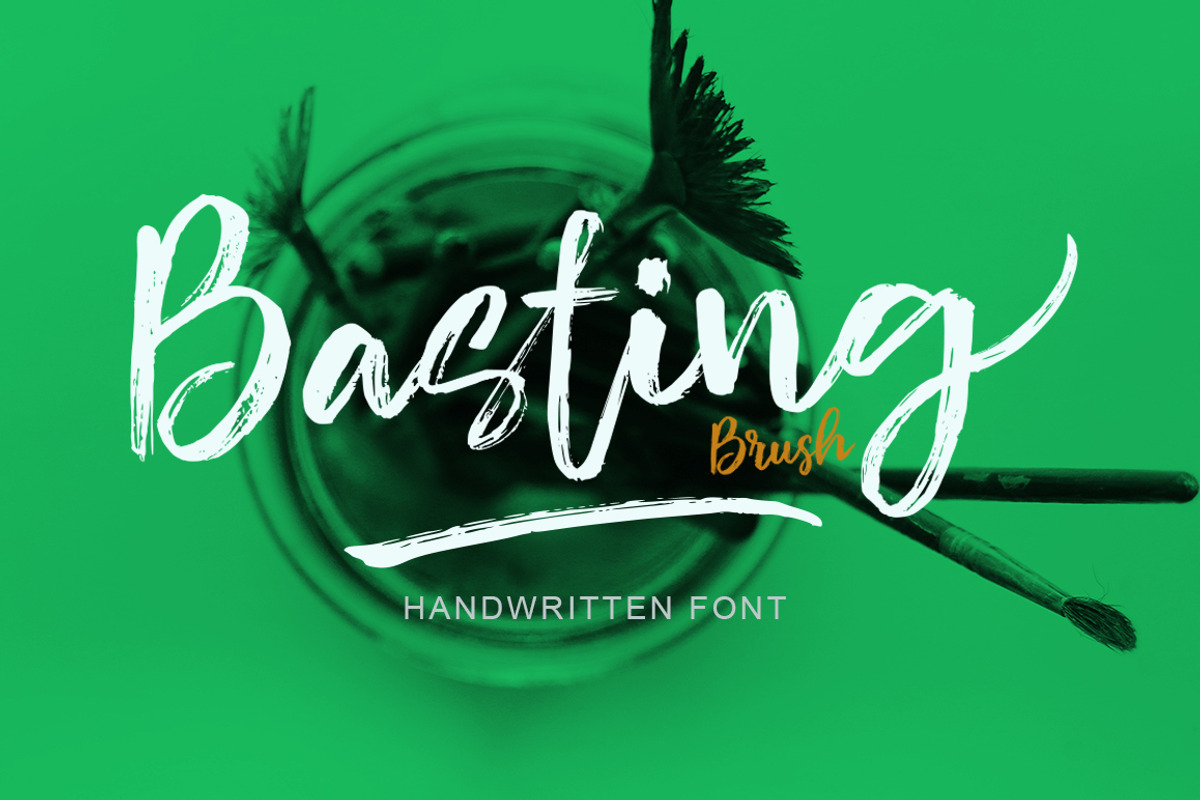 Basting Brush, a Script Font by Stripes Studio (Photo 1 of 7)