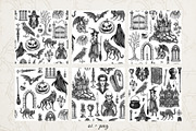 Gothic Halloween Hand Drawn Vectors, a Seasonal Illustration by Yevheniia (Thumbnail 11 of 14)