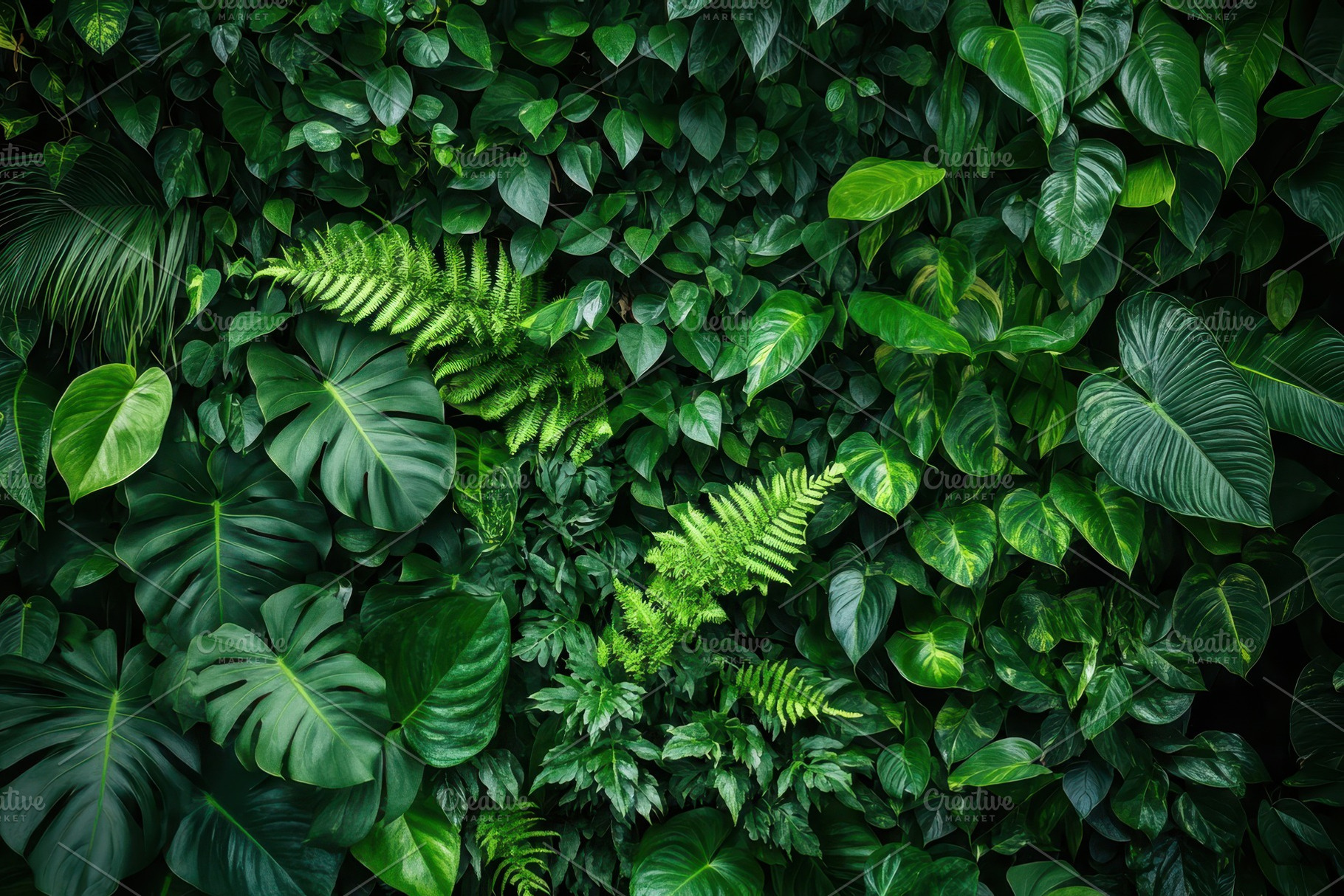Lush green plants and tropical, a Photo by Pavel_design
