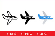 Airplane Travel Vector Art, a Solid Icon by Artonix (Thumbnail 1 of 2)