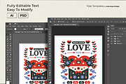 Send Your Love Flyer Template, a Flyer Template by Hole Hope Design (Thumbnail 4 of 5)