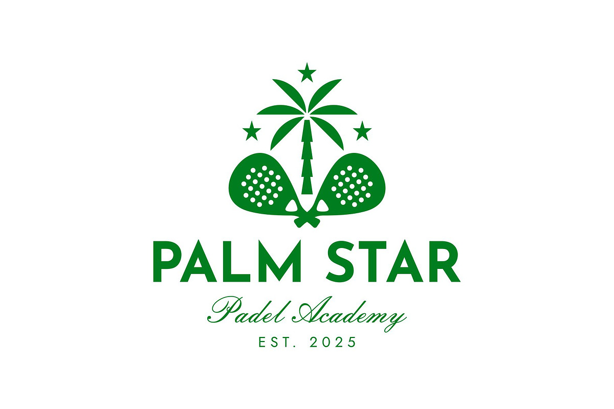 Vintage Retro Padel Emblem Logo