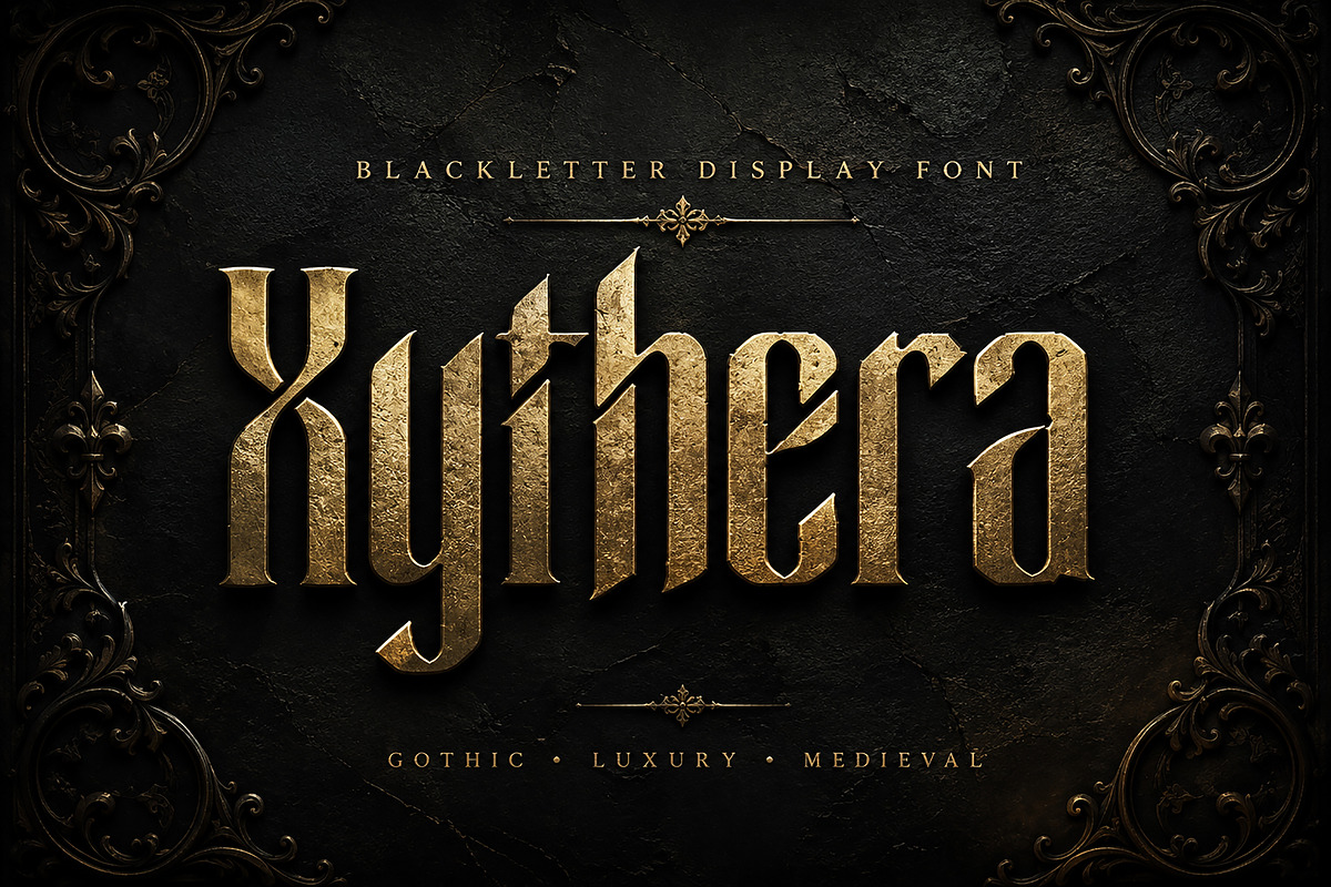 Xythera, a Blackletter Font by Wow Magic (Photo 3 of 4)