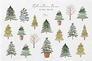 Watercolor Christmas trees, a Decorative Illustration by BrushArtDesigns (Thumbnail 2 of 5)