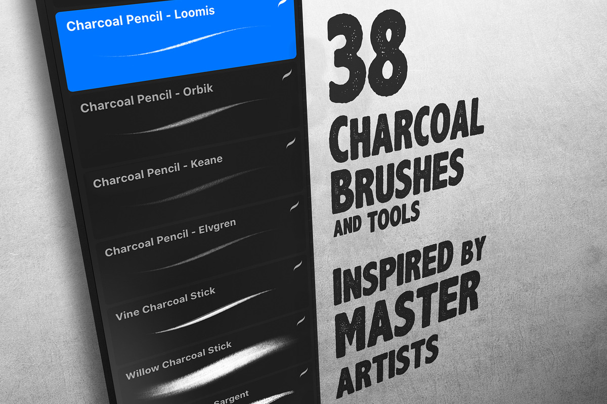 The Charcoal Master Pack, a Brush Add-On by Lane Draws (Photo 2 of 8)