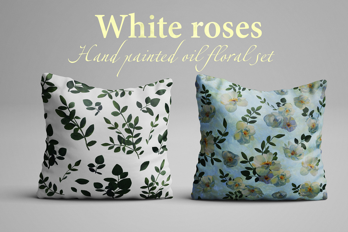 White roses. Hand painted floral set, a Pattern Graphic by olly87 (Photo 4 of 5)