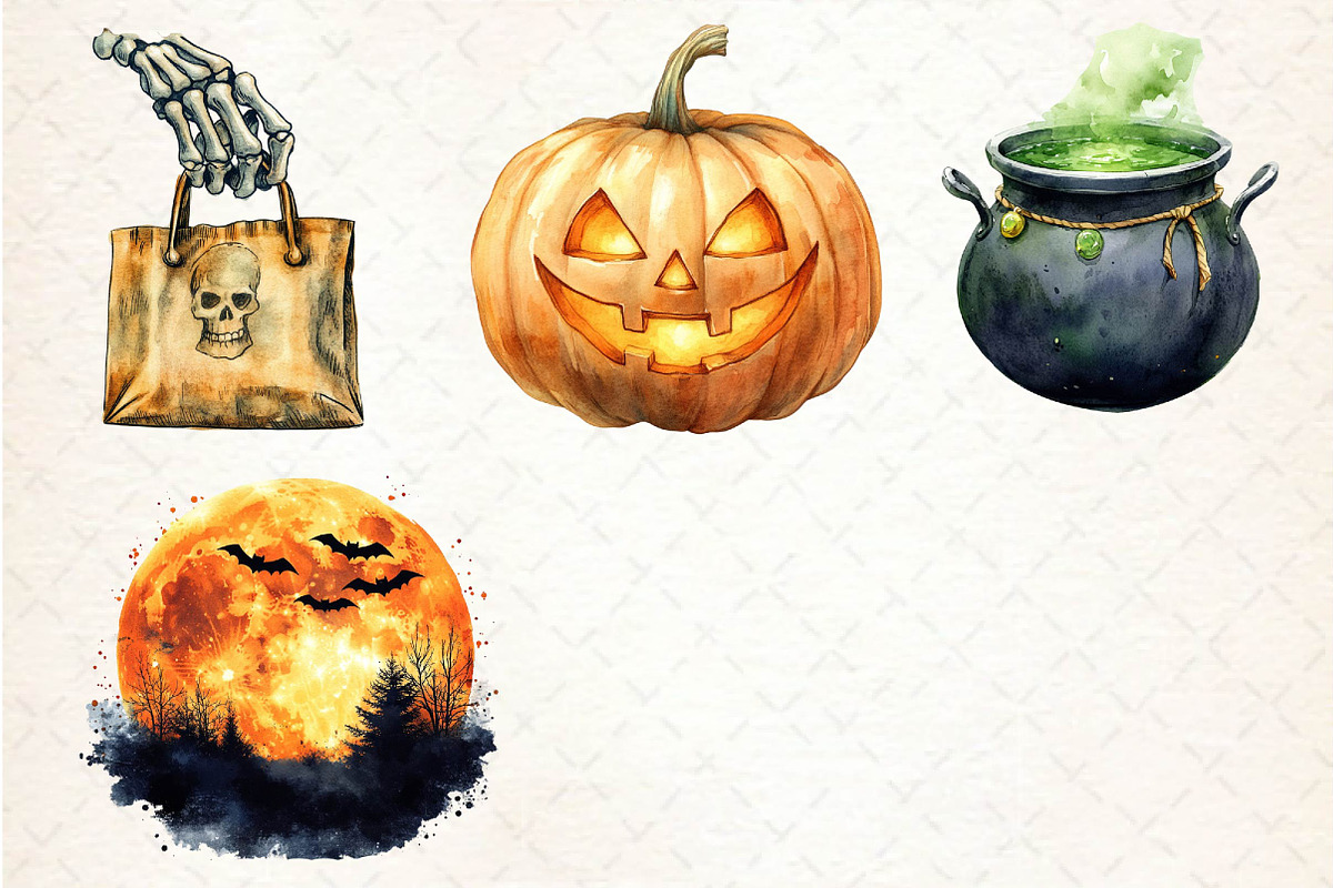 Halloween Sublimation Clipart, an Illustration by Dream Creation (Photo 5 of 5)