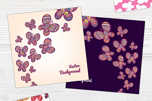 Butterfly Seamless Pattern Set