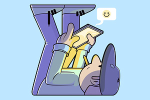 Chill Worker!, a Work Illustration by pedrors