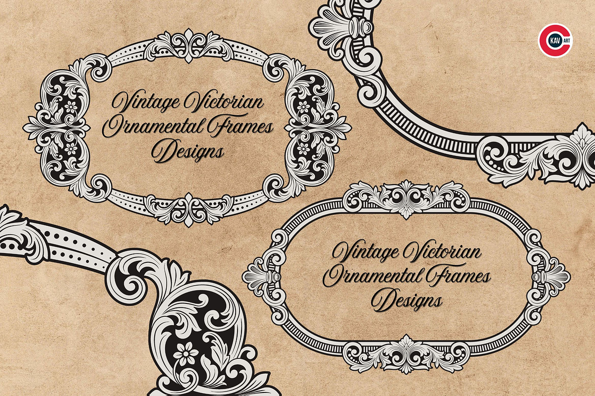 Vintage Victorian Ornamental Frames, a Decorative Illustration by C-Kav (Photo 4 of 7)