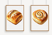 Watercolor Baker's Bread Clipart, an Illustration by Libby Wishes (Thumbnail 4 of 7)
