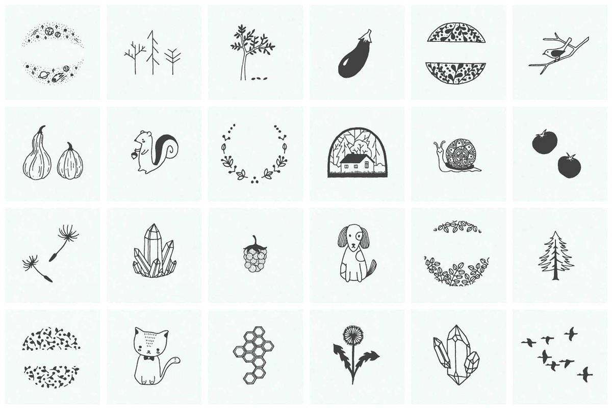 150 Hand Drawn Elements -Nature, an Animal Illustration by Michael Rayback Design (Photo 4 of 22)