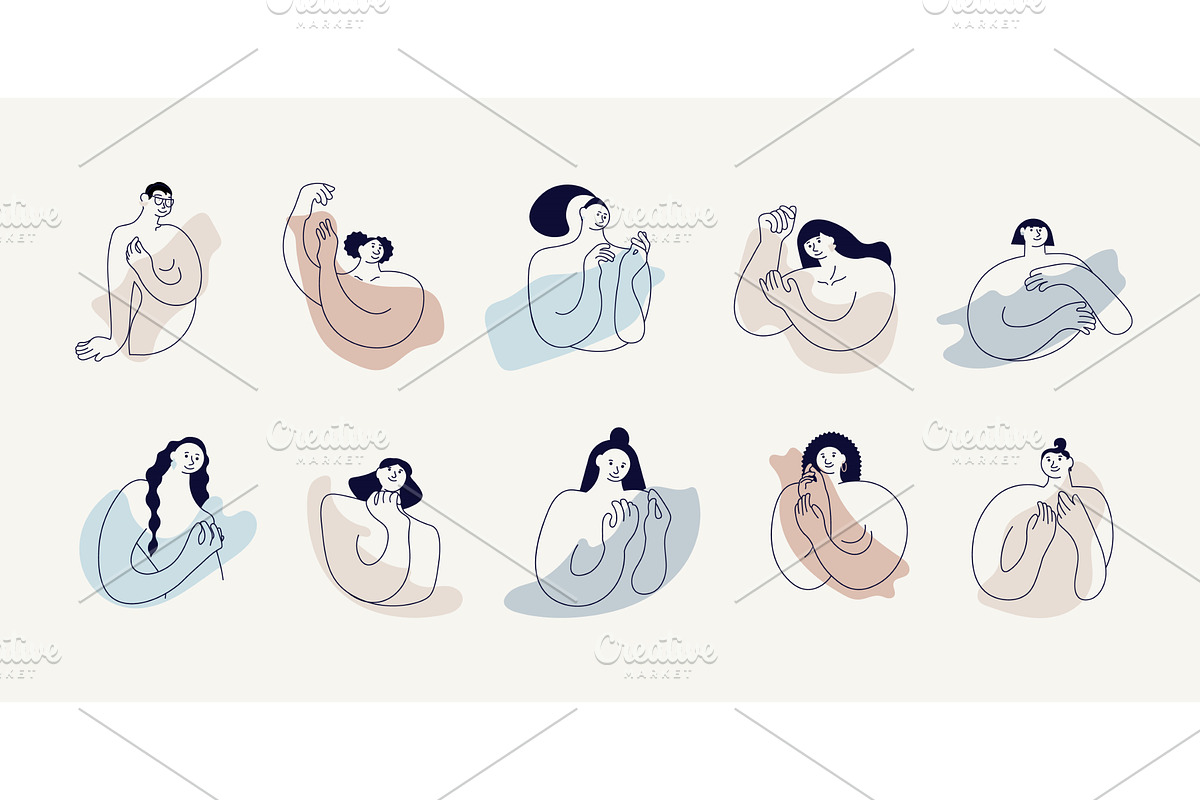 Attractive women posing, an Illustration by Lucky Shop
