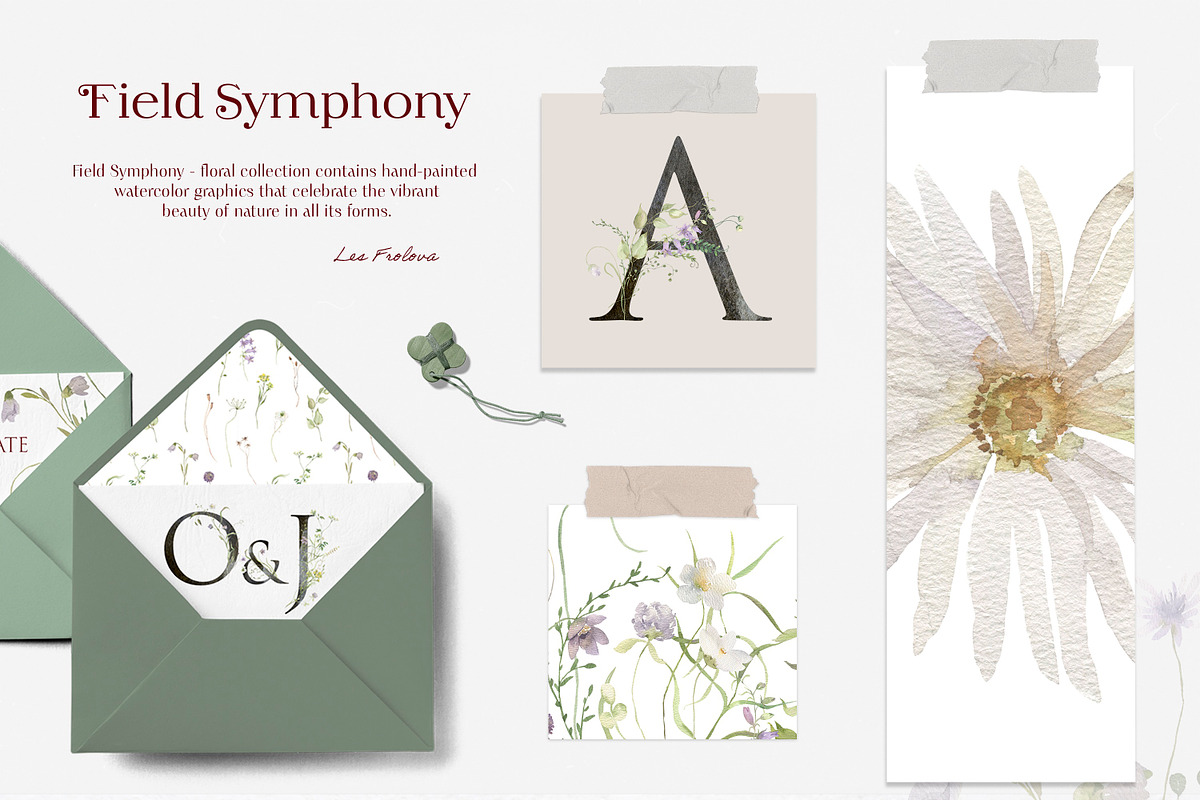 FIELD SYMPHONY- Flowers Collection, a Decorative Illustration by Les Frolova (Photo 3 of 18)