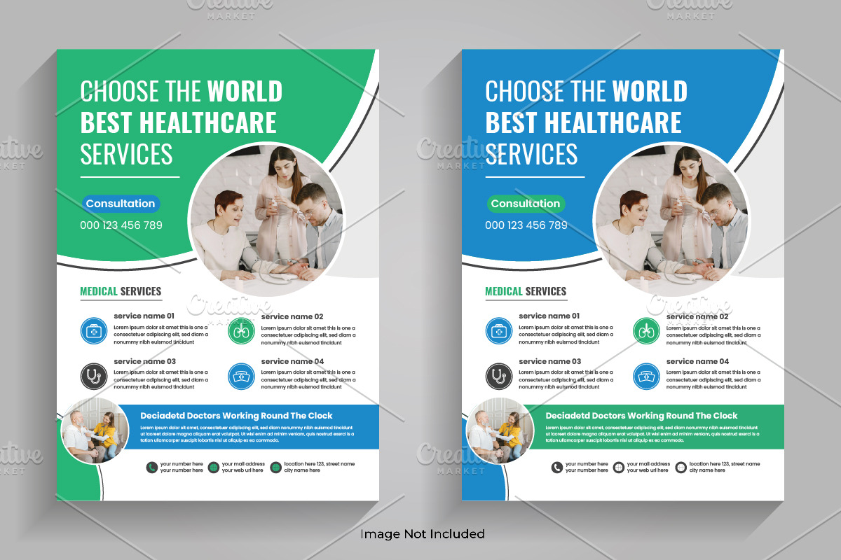 Healthcare & Medical Service Flyer, a Flyer Template by Tanuart