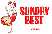 Sunday Best - 4 Style Fonts, a Script Font by NJ Studio (Thumbnail 1 of 19)