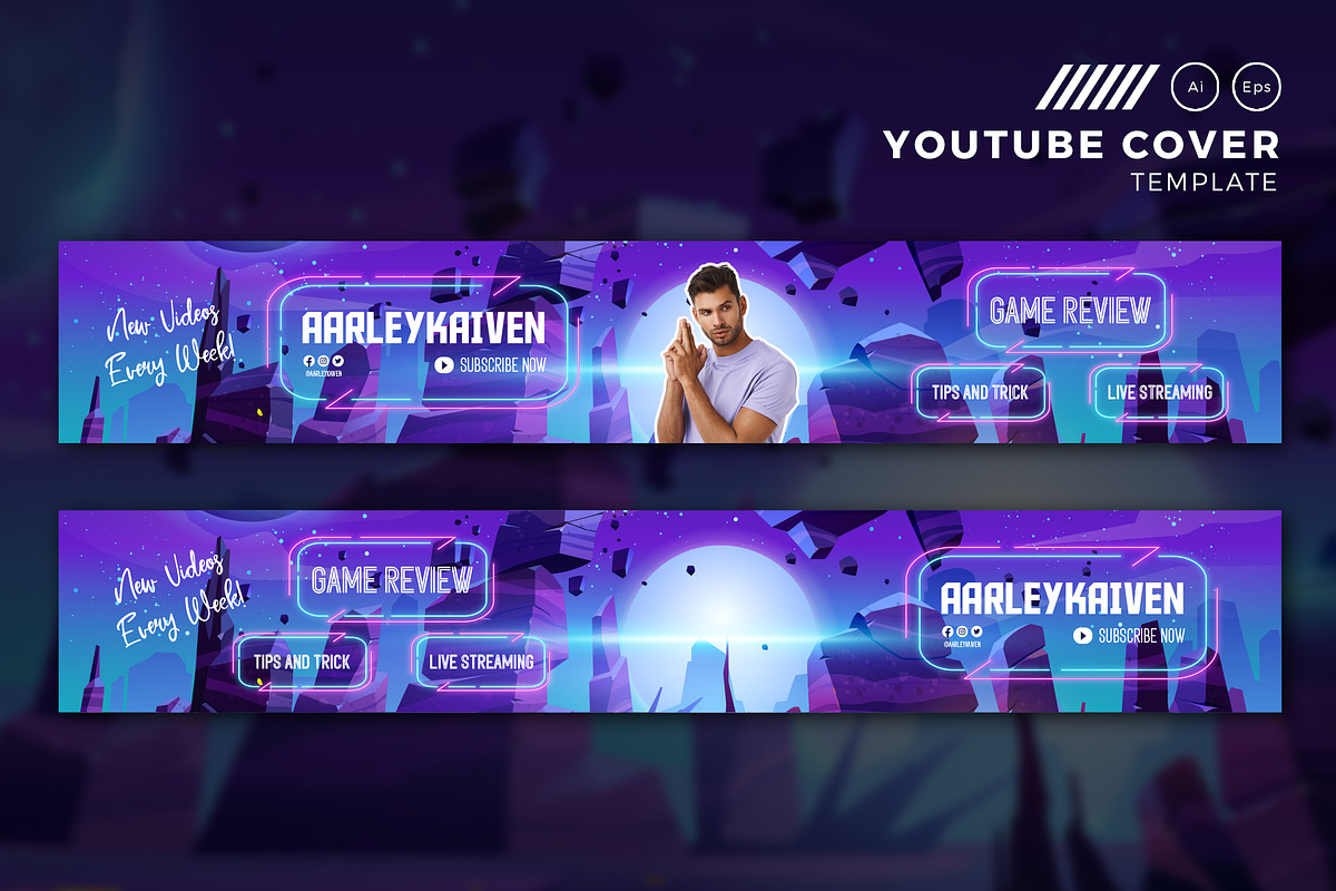 Youtube Cover, a Social Media Template by Aarley Kaiven